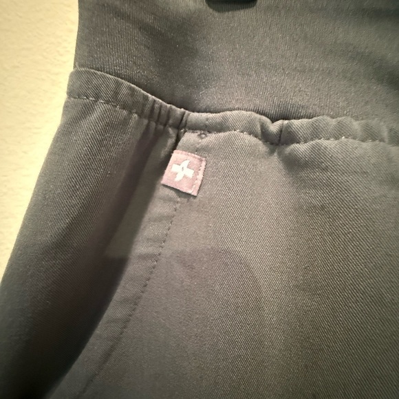 Figs Gray Joggers with Burgundy Accents - Picture 3 of 8